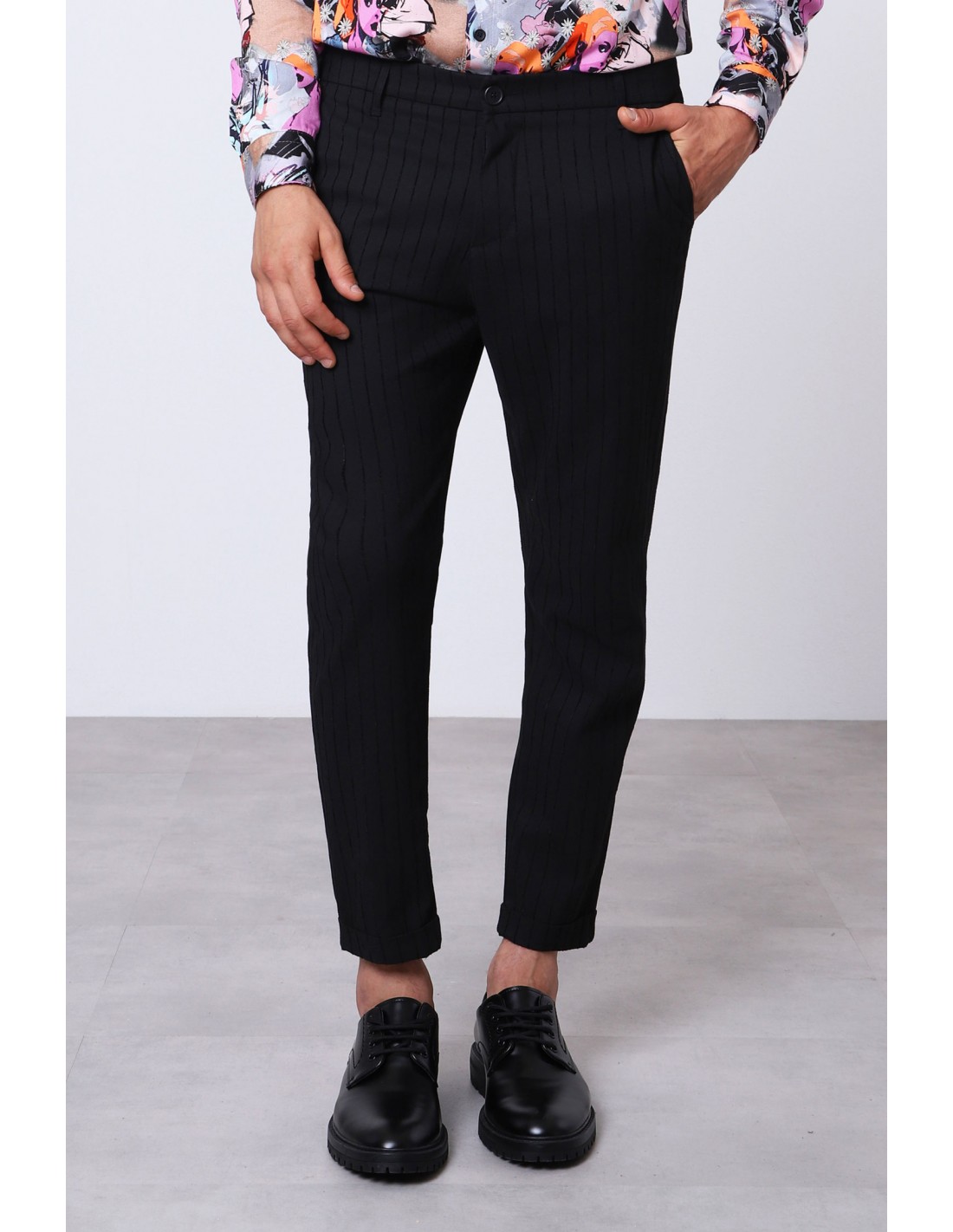 PANTALON HOMME IMPERIAL FORME CAROTTE LONGUEUR CHEVILLE, EN DRAP SERGE