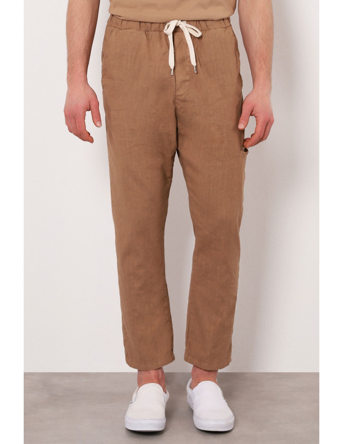 IMPERIAL HOMME PANTALON CARGO EN LIN ET COTON A TAILLE ...