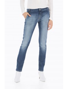 JEAN PLEASE FORME CHINO COUPE P07 EN DENIM DELAVAGE BLEU MOYEN JEAN PLEASE FORME CHINO COUPE P07 EN DENIM DELAVAGE BLEU MOYEN