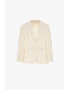 Imperial Femme veste de smoking ajustée a revers satin larges coloris Avorio Imperial Femme veste de smoking ajustée a revers satin larges coloris Avorio