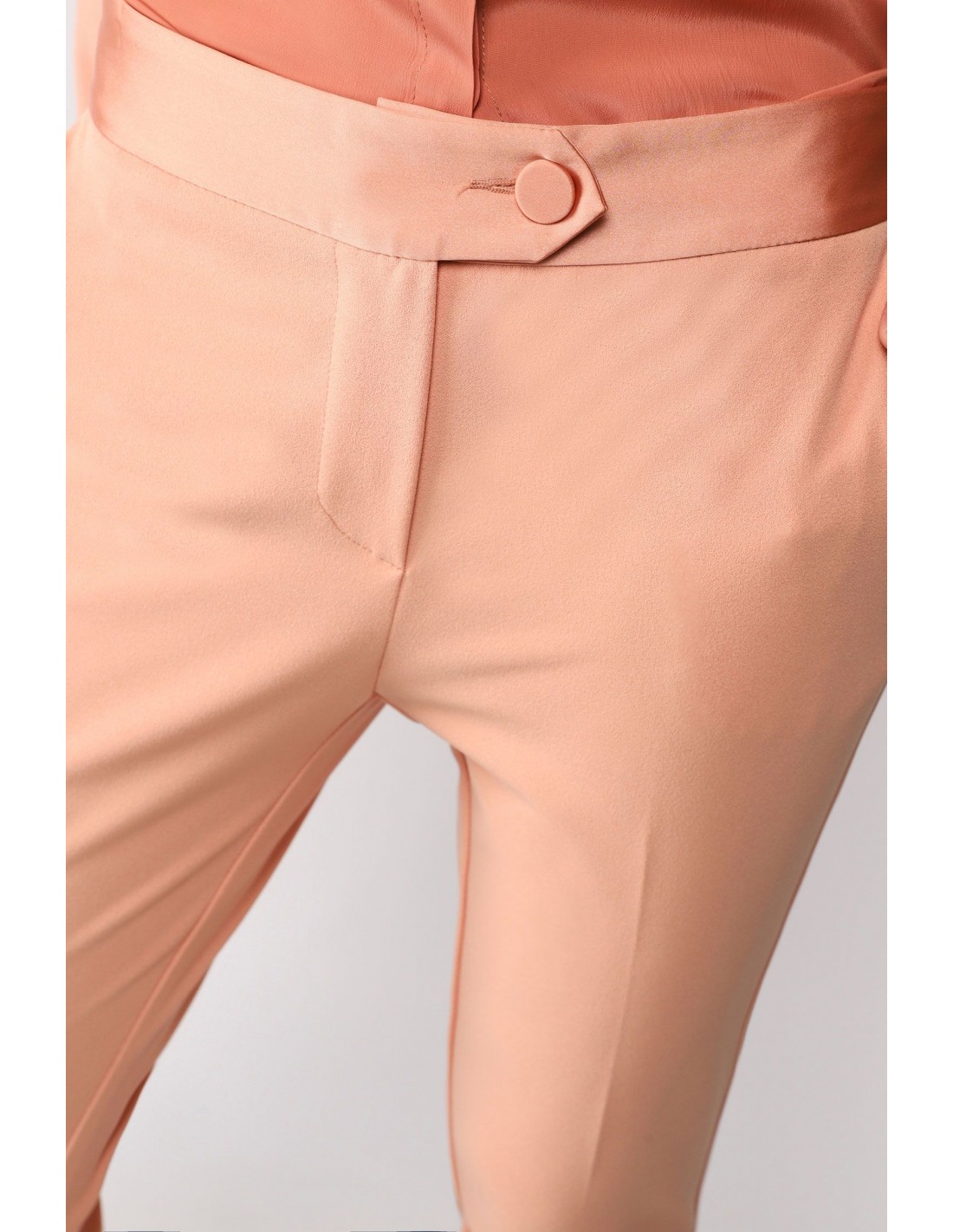 Imperial Femme pantalon de smoking forme cigarette a taille satin