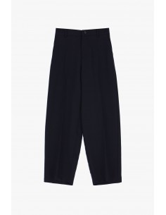 IMPERIAL FEMME PANTALON CROPP EN CREPE FLUIDE COLORIS noir IMPERIAL FEMME PANTALON CROPP EN CREPE FLUIDE COLORIS noir