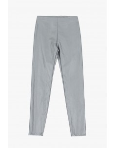 IMPERIAL FEMME LEGGINGS EN TOILE ENDUITE COLORIS ARGENTO