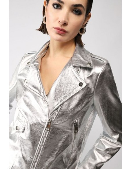 Blouson argenté femme 2025