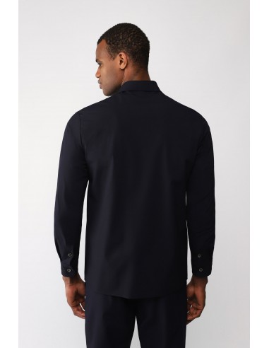 Imperial Homme veste chemise zippée en drap coloris noir
