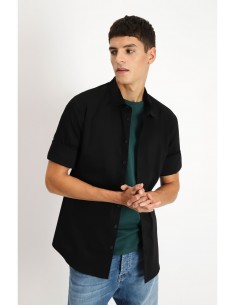 Imperial Homme chemise en popeline de coton stretch coloris noir Imperial Homme chemise en popeline de coton stretch coloris noir