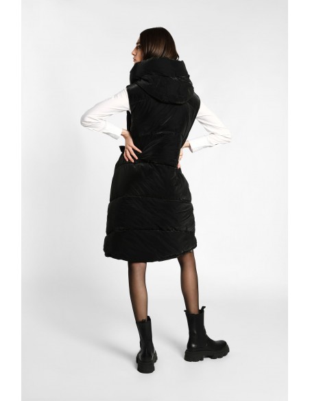 Imperial Femme doudoune longue sans manches coloris noir