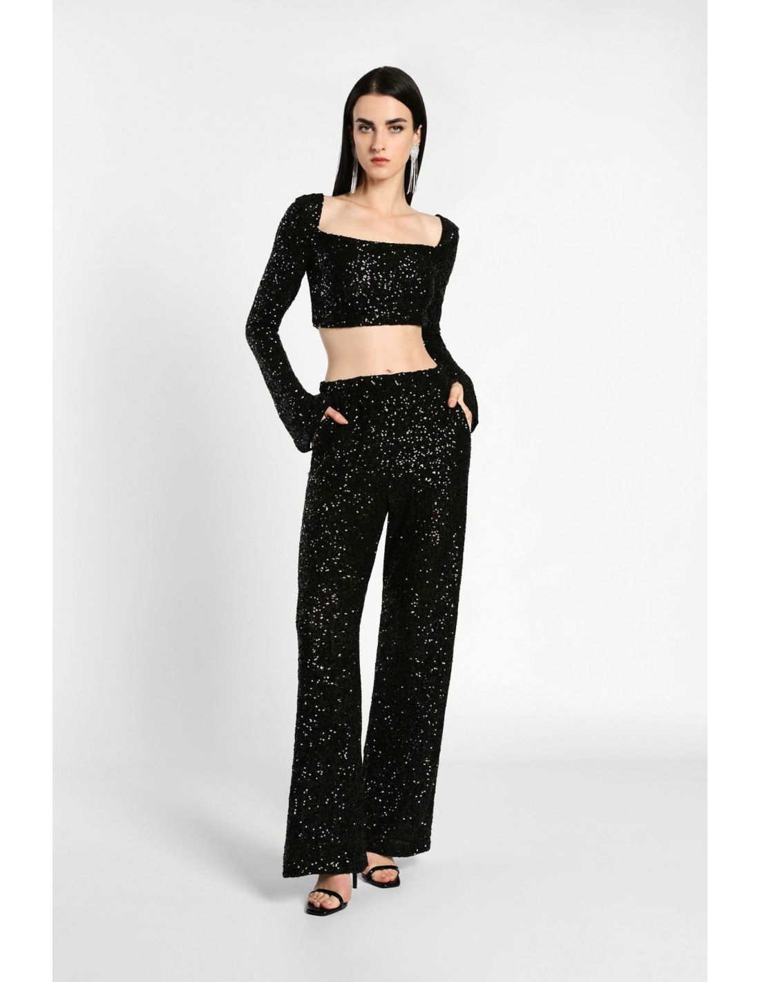 Imperial Femme pantalon paillettes coloris noir