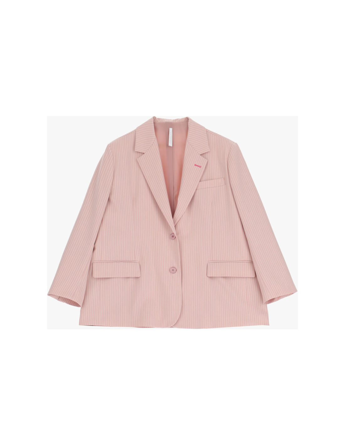 Blazer de tailleur en crêpe fluide rayé – Imperial main image 1