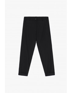 Imperial Femme pantalon de tailleur forme Carotte à revers en drap