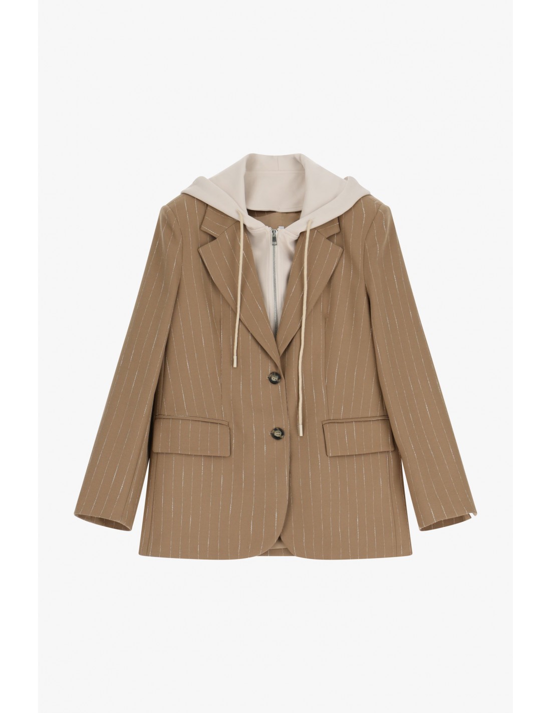 Blazer de tailleur en crêpe fluide rayé – Imperial main image 0