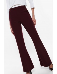 Imperial Femme pantalon de smoking forme flare à taille satin coloris Rouge Imperial Femme pantalon de smoking forme flare à taille satin coloris Rouge