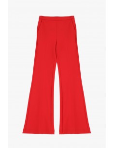 Imperial Femme pantalon de smoking forme flare à taille satin coloris Rouge Imperial Femme pantalon de smoking forme flare à taille satin coloris Rouge