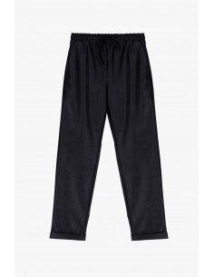 Imperial Femme pantalon a taille elastqiuée en simili cuir coloris Noir