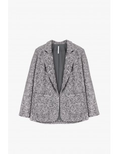 Blazer destructuré à paillettes argent Imperial Femme