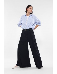 Imperial Femme pantalon Palazzo à pinces et jambe large evasée Imperial Femme pantalon Palazzo à pinces et jambe large evasée