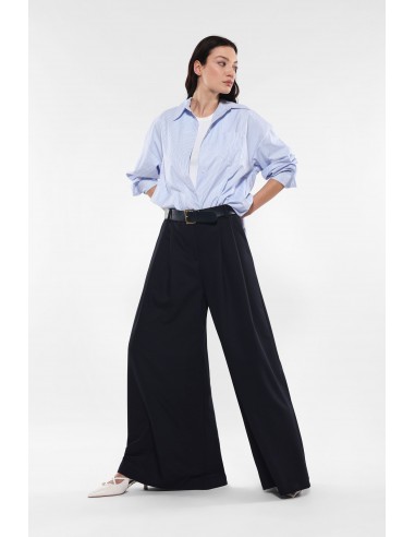 Imperial Femme pantalon Palazzo à pinces et jambe large evasée Imperial Femme pantalon Palazzo à pinces et jambe large evasée