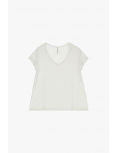 Imperial Femme tshirt forme trapeze, decolleté poitrine coloris blanc Imperial Femme tshirt forme trapeze, decolleté poitrine coloris blanc