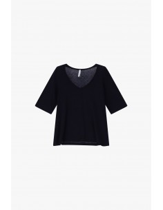 Imperial Femme Tshirt manches 3/4 bleu Marine Imperial Femme Tshirt manches 3/4 bleu Marine