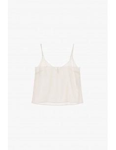 Imperial Femme top  caraco  Ecru en crepe satin et dentelle Imperial Femme top  caraco  Ecru en crepe satin et dentelle