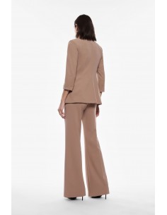 Imperial Femme pantalon de smoking Camel forme flare à taille satin Imperial Femme pantalon de smoking Camel forme flare à taille satin