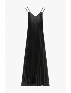 Imperial Femme robe longue en Satin plissé soleil
