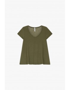 Imperial Femme tshirt forme trapeze et Col V Imperial Femme tshirt forme trapeze et Col V