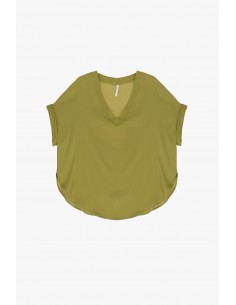 Imperial Femme tshirt oversized à manches courtes en satin Olio Imperial Femme tshirt oversized à manches courtes en satin Olio