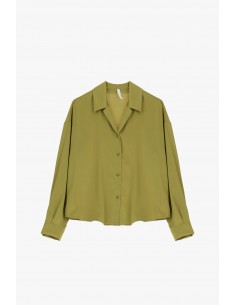 Imperial Femme chemisier coupe droite en crepe coloris Olio Imperial Femme chemisier coupe droite en crepe coloris Olio