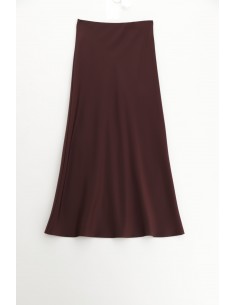 Imperial Femme Jupe longue en satin Prune