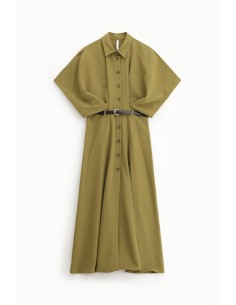 Imperial Femme Robe à manches chauve-souris en Crepe Olio Imperial Femme Robe à manches chauve-souris en Crepe Olio