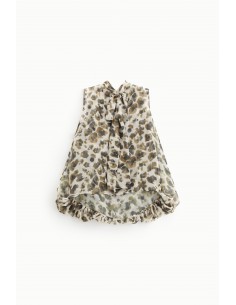 Imperial Femme Blouse sans manches en voile Imprimé Imperial Femme Blouse sans manches en voile Imprimé