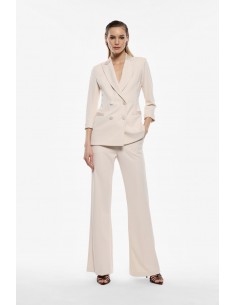 Imperial Femme pantalon de smoking Ecru forme flare
