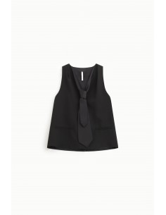 Imperial femme Gilet noir de Tailleur a cravate integrée Imperial femme Gilet noir de Tailleur a cravate integrée