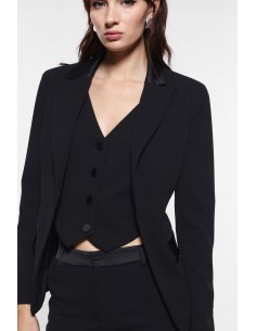 Imperial Femme blazer de smoking avec gilet integré Imperial Femme blazer de smoking avec gilet integré