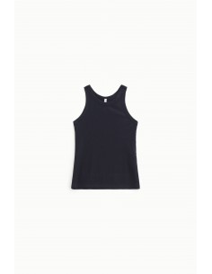 Imperial Femme debardeur Noir pailleté en maille chaussette Imperial Femme debardeur Noir pailleté en maille chaussette