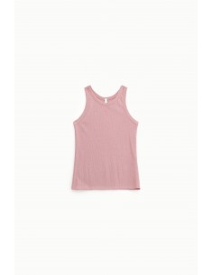 Imperial Femme debardeur Rose pailleté en maille chaussette Imperial Femme debardeur Rose pailleté en maille chaussette