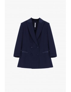 Imperial Femme blazer de smoking croisé bleu marine