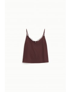 Imperial Femme Caraco en satin coloris Prune Imperial Femme Caraco en satin coloris Prune