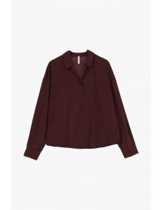 Imperial Femme chemisier en satin Prune Imperial Femme chemisier en satin Prune