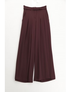 Imperial Femme pantalon Palazzo à pinces Prune