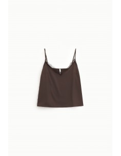 Imperial Femme Caraco en satin coloris Chocolat Imperial Femme Caraco en satin coloris Chocolat