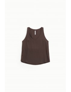 Imperial Femme debardeur en satin Chocolat Imperial Femme debardeur en satin Chocolat
