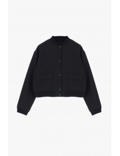 Imperial Femme blouson teddy en crepe Noir Imperial Femme blouson teddy en crepe Noir