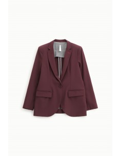 Imperial femme blazer droit coloris Prune