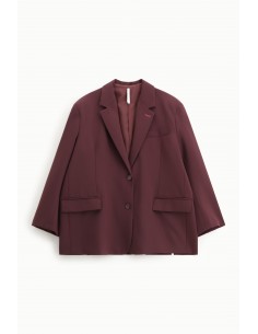 Imperial Femme blazer oversized en drap Prune