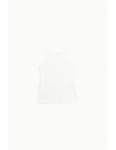 Imperial Femme debardeur Ecru en maille chaussette Imperial Femme debardeur Ecru en maille chaussette