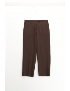 Imperial Femme Pantalon cropp coloris chocolat Imperial Femme Pantalon cropp coloris chocolat
