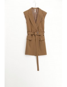 Imperial Femme Gilet long coloris Cognac Imperial Femme Gilet long coloris Cognac