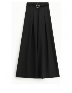 Imperial Femme pantalon Palazzo Noir à pinces et jambe evasée